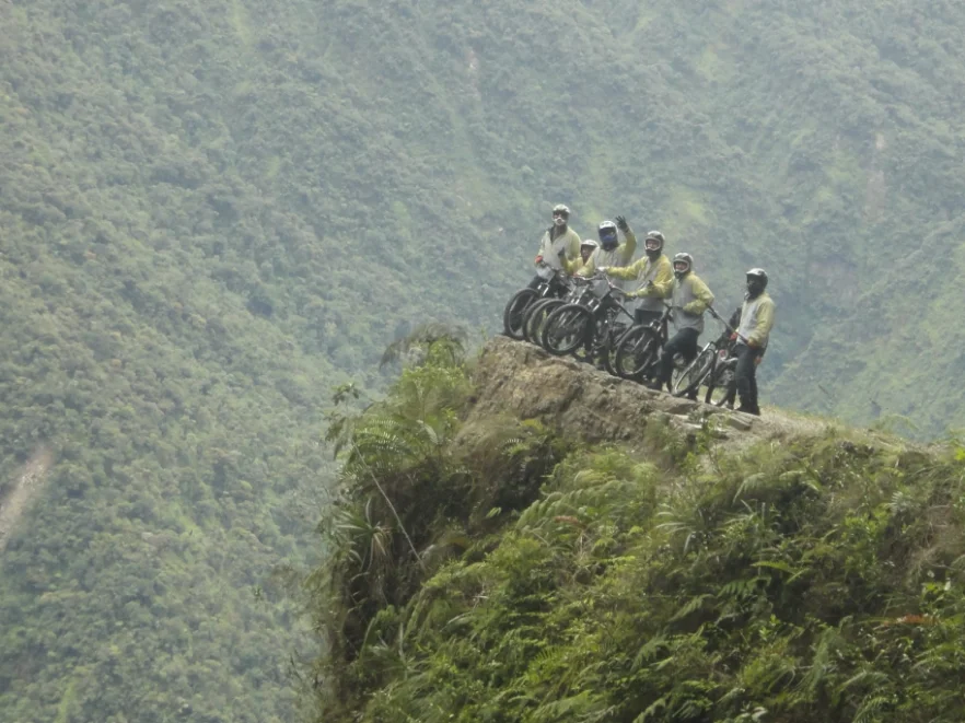 Death Road Bolivia Group Cliff