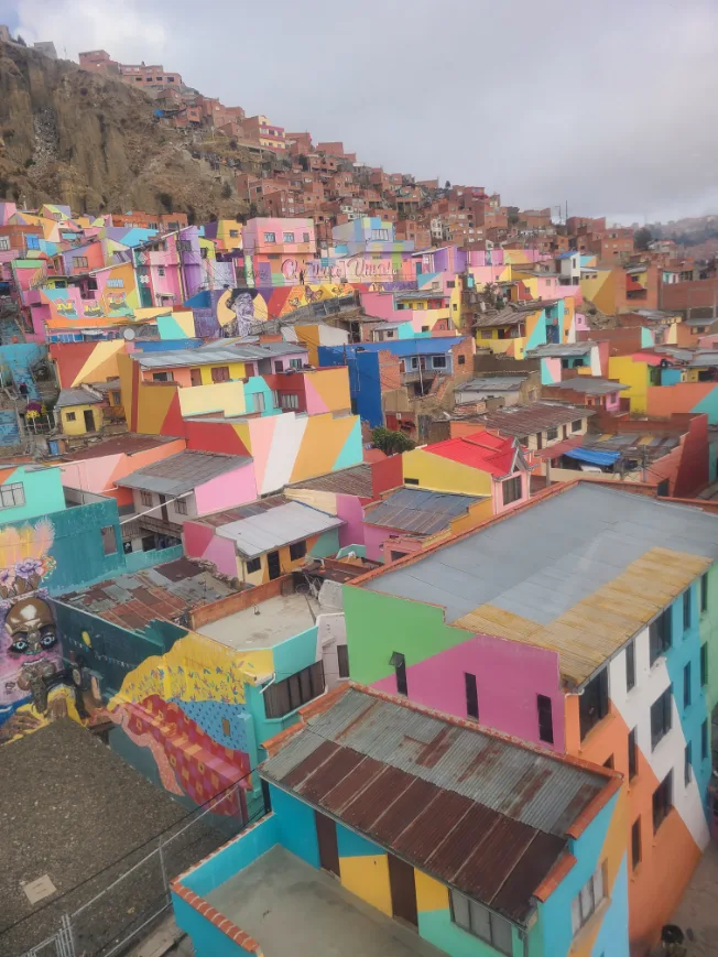 La Paz Cable Car Chualluma Colourful View