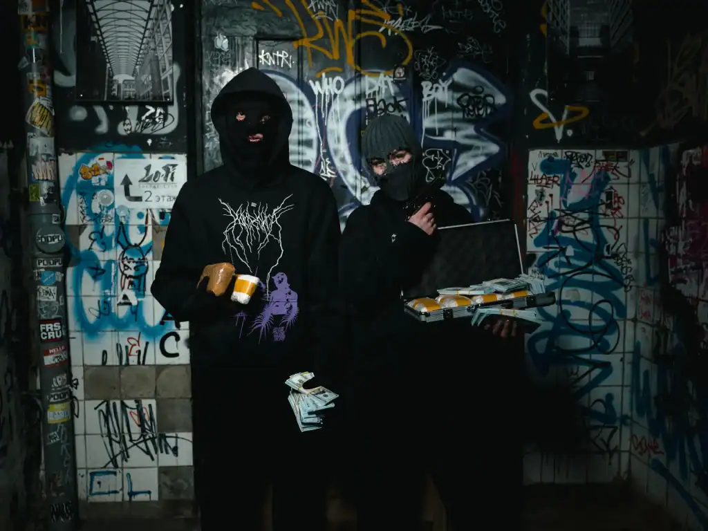 Concept image illustrating organised theft and criminal activity targeting valuables.